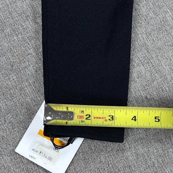 Calvin Klein Sheath Dress Women's Small Shag Fringe Trim Knit Black Party NWT - Picture 16 of 16